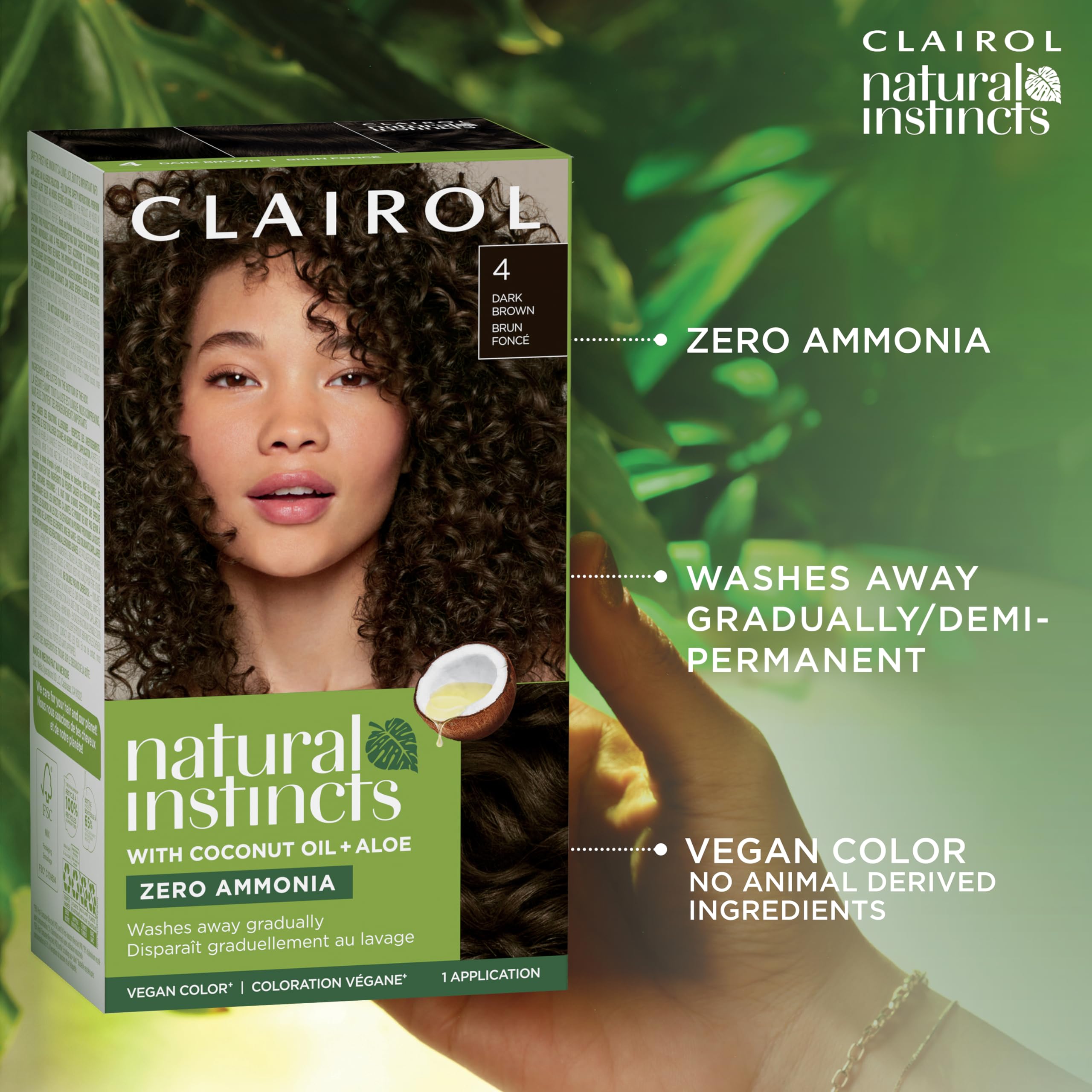 Amazon.com : Clairol Natural Instincts Demi-Permanent Hair Dye, 2